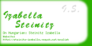 izabella steinitz business card